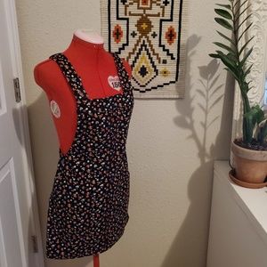 Xhilaration Floral Corduroy Overall Dress